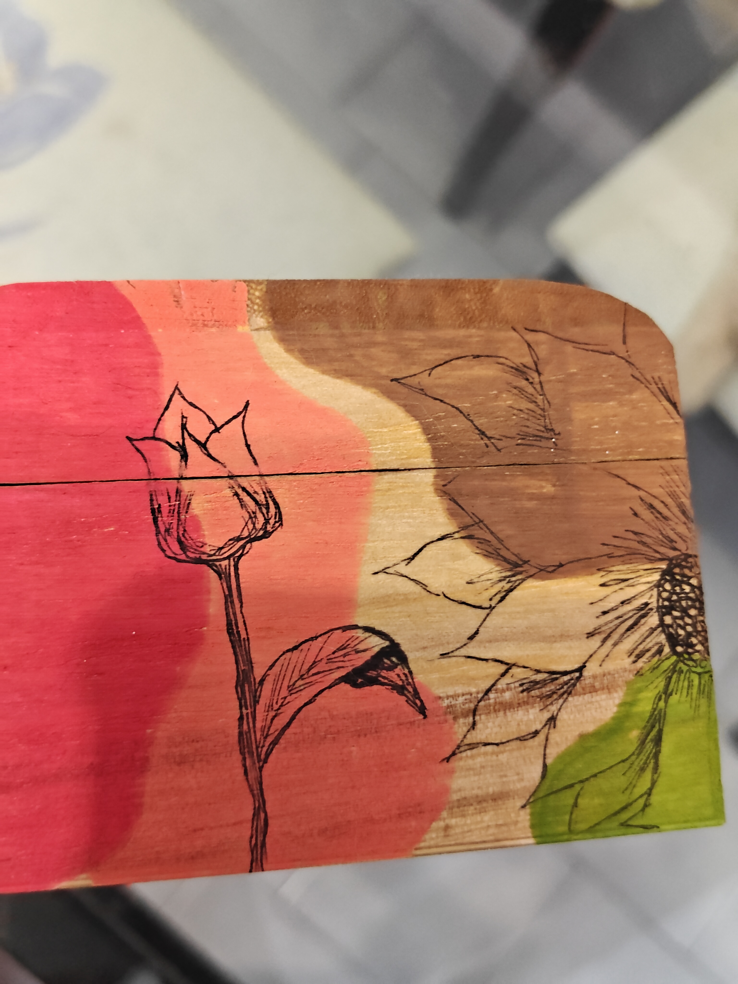 Original painted wooden object